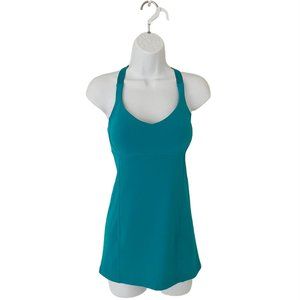 Lululemon Athletica Women's Practice Daily Tank Top Teal w/ Satin Straps, Size 4